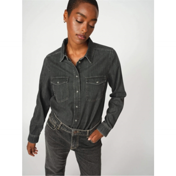 Mos Mosh Natalie Denim Skjorte, Grey
